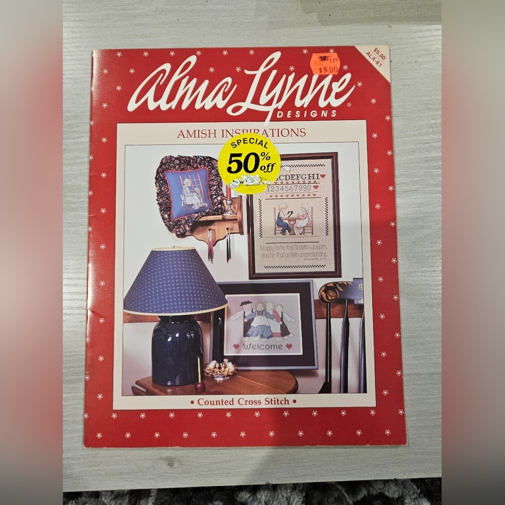 Alma Lynne Designs Amish Inspirations Counted Cross Stitch Charts 1987 Vintage